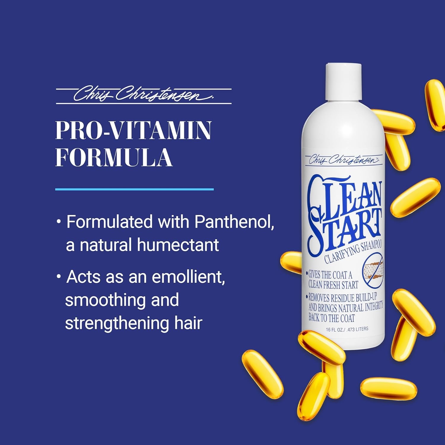 image:imageChris Christensen Clean Start Clarifying Dog Shampoo ProVitamin Formula That Wont Strip The Coat Removes Product Buildup Waxes Oil and Dirt 16 OuncesGallon