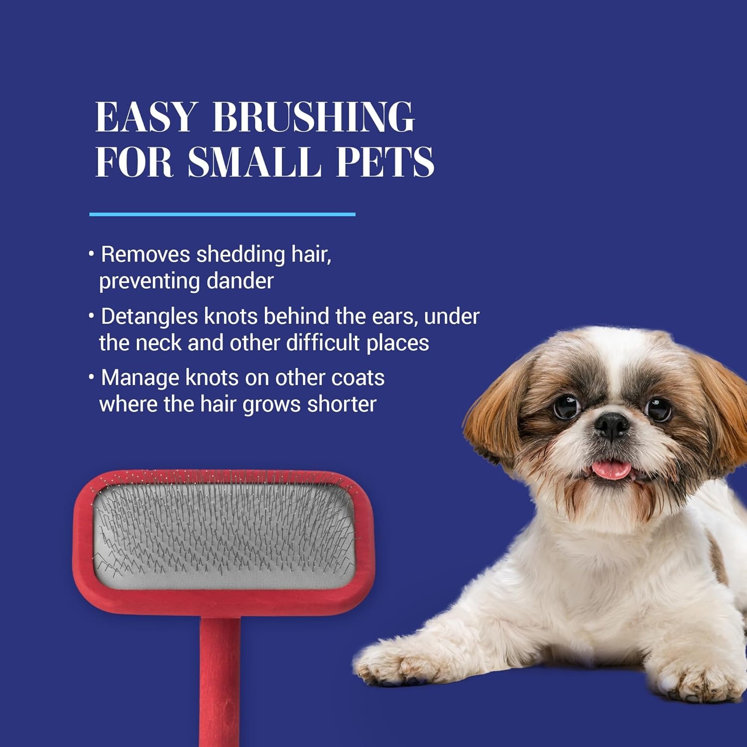 image:imageChris Christensen Mark II Slicker Brush for Dogs 12mm Pins Groom Like a Pro Handcrafted Lightweight Beechwood Ergonomic Handle Stainless Steel Pins A5II Small Made in GermanyMark II SmallRED
