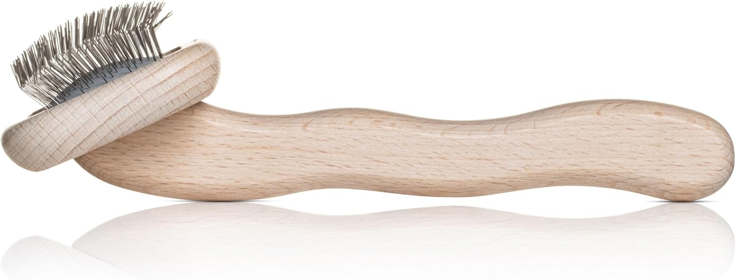 image:imageChris Christensen Mark II Slicker Brush for Dogs 12mm Pins Groom Like a Pro Handcrafted Lightweight Beechwood Ergonomic Handle Stainless Steel Pins A5II Small Made in GermanyMark I Extra Small