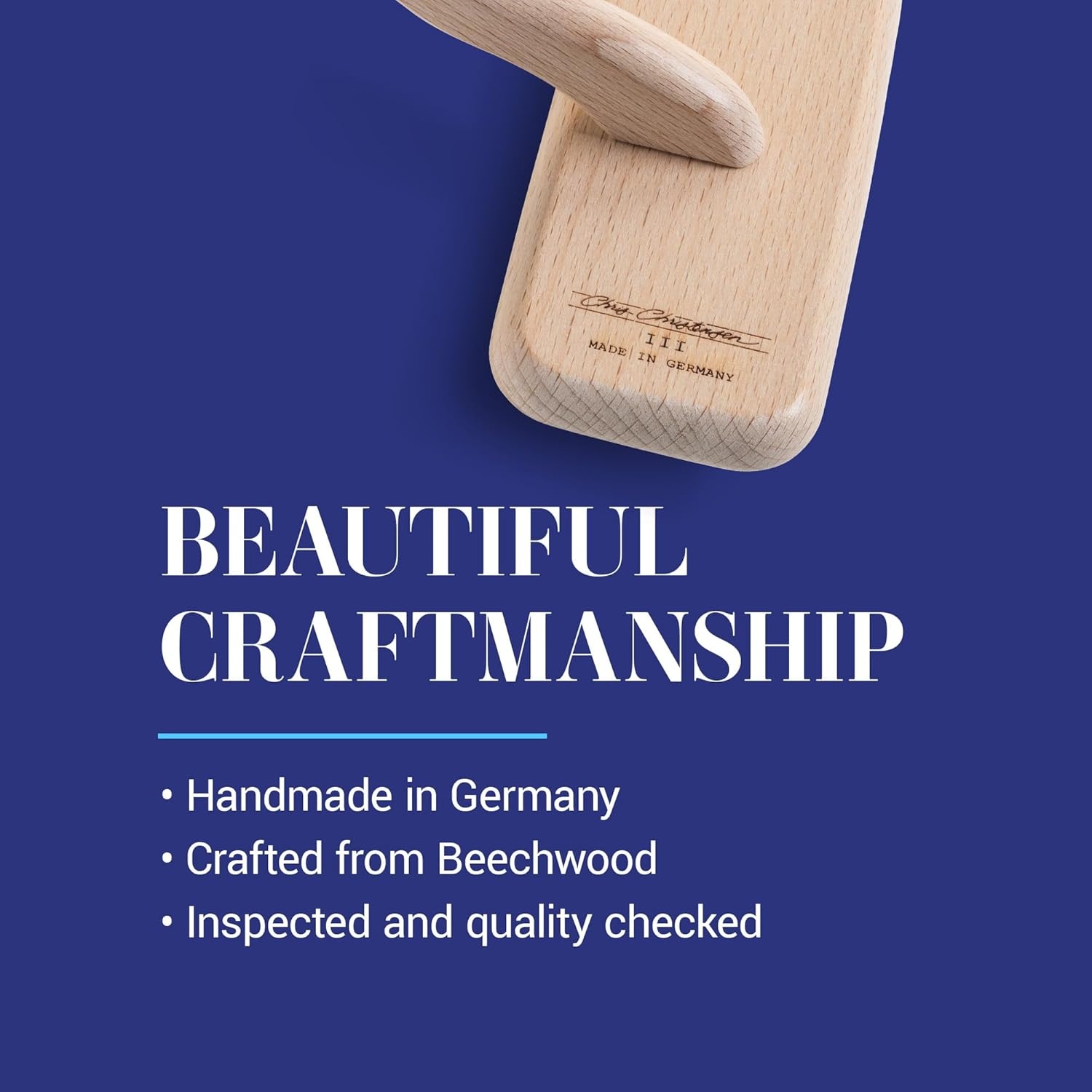image:imageChris Christensen Mark II Slicker Brush for Dogs 12mm Pins Groom Like a Pro Handcrafted Lightweight Beechwood Ergonomic Handle Stainless Steel Pins A5II Small Made in GermanyMark III Medium