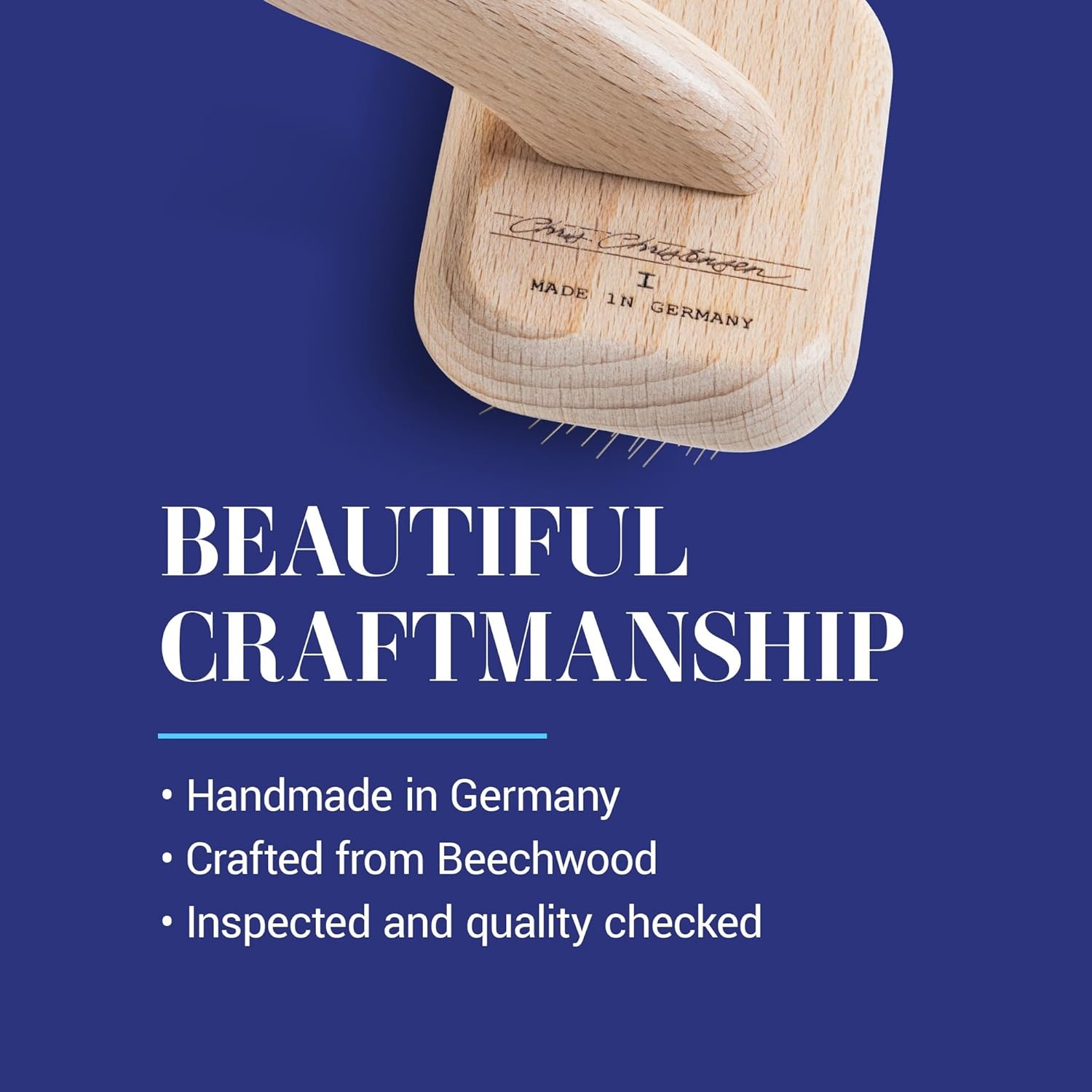 image:imageChris Christensen Mark II Slicker Brush for Dogs 12mm Pins Groom Like a Pro Handcrafted Lightweight Beechwood Ergonomic Handle Stainless Steel Pins A5II Small Made in GermanyMark I Extra Small