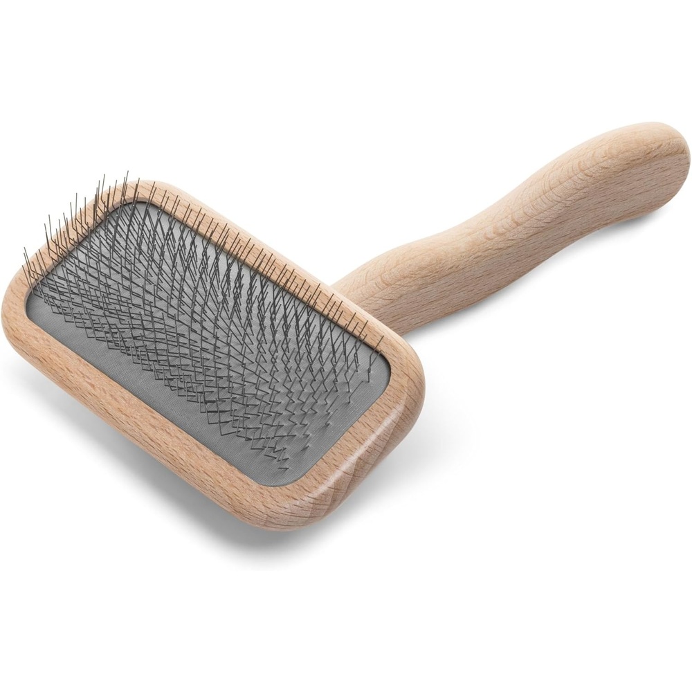 image:imageChris Christensen Mark II Slicker Brush for Dogs 12mm Pins Groom Like a Pro Handcrafted Lightweight Beechwood Ergonomic Handle Stainless Steel Pins A5II Small Made in GermanyMark II Small