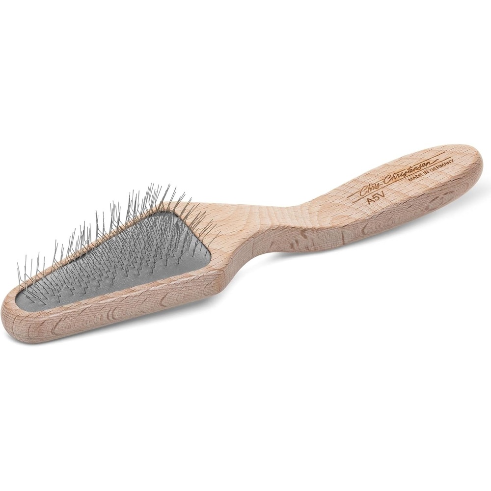 image:imageChris Christensen Mark II Slicker Brush for Dogs 12mm Pins Groom Like a Pro Handcrafted Lightweight Beechwood Ergonomic Handle Stainless Steel Pins A5II Small Made in GermanyMark V Triangle