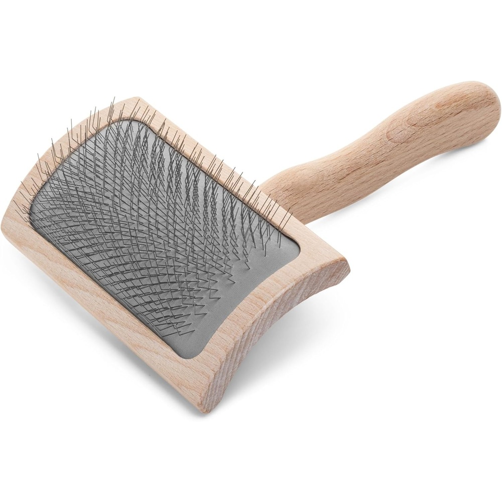 image:imageChris Christensen Mark II Slicker Brush for Dogs 12mm Pins Groom Like a Pro Handcrafted Lightweight Beechwood Ergonomic Handle Stainless Steel Pins A5II Small Made in GermanyMark VI Medium Curved Back