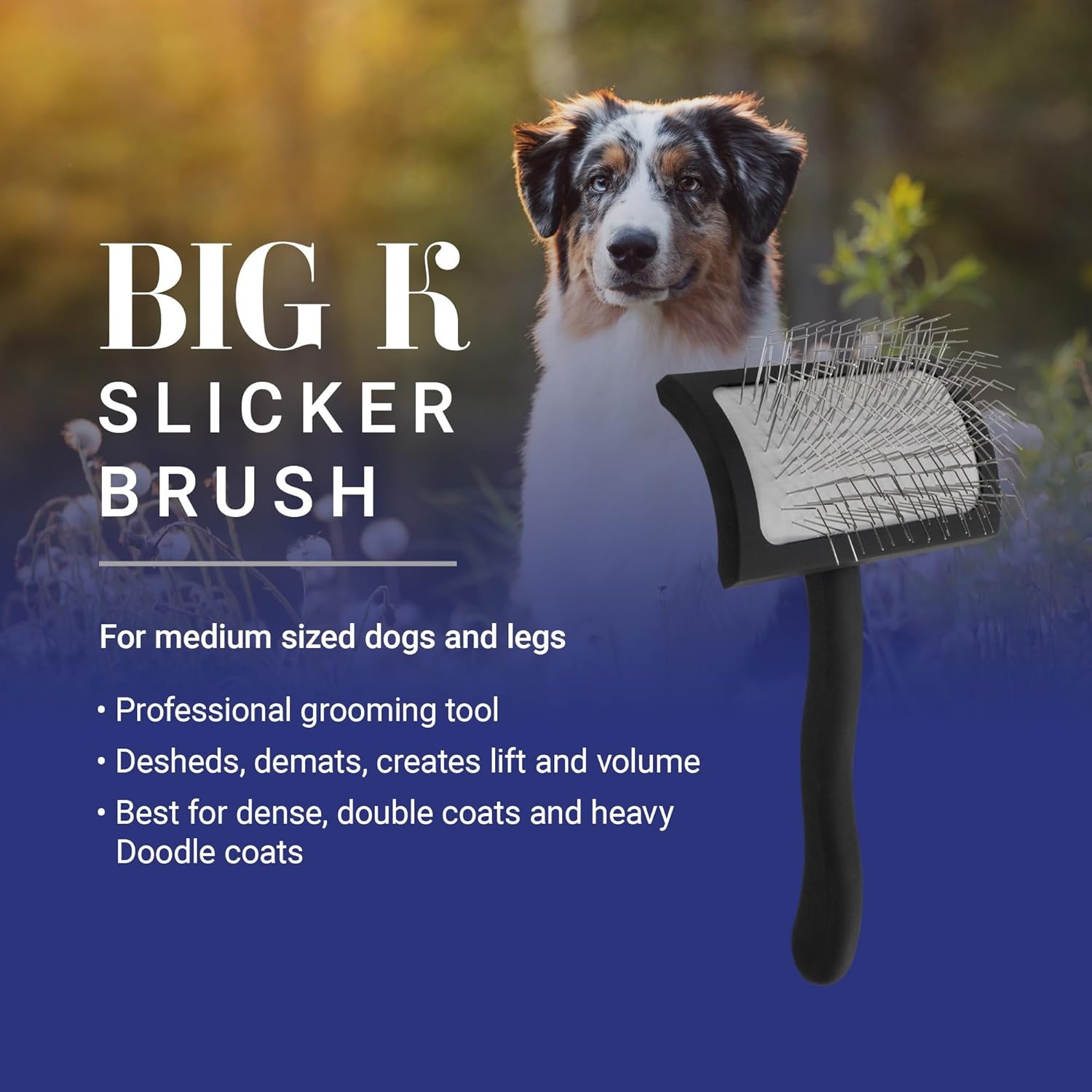 image:imageChris Christensen Big G Dog Slicker Brush Groom Like a Professional Fluff Detangle Style Saves Time Energy Made in Germany Coral MediumBlack
