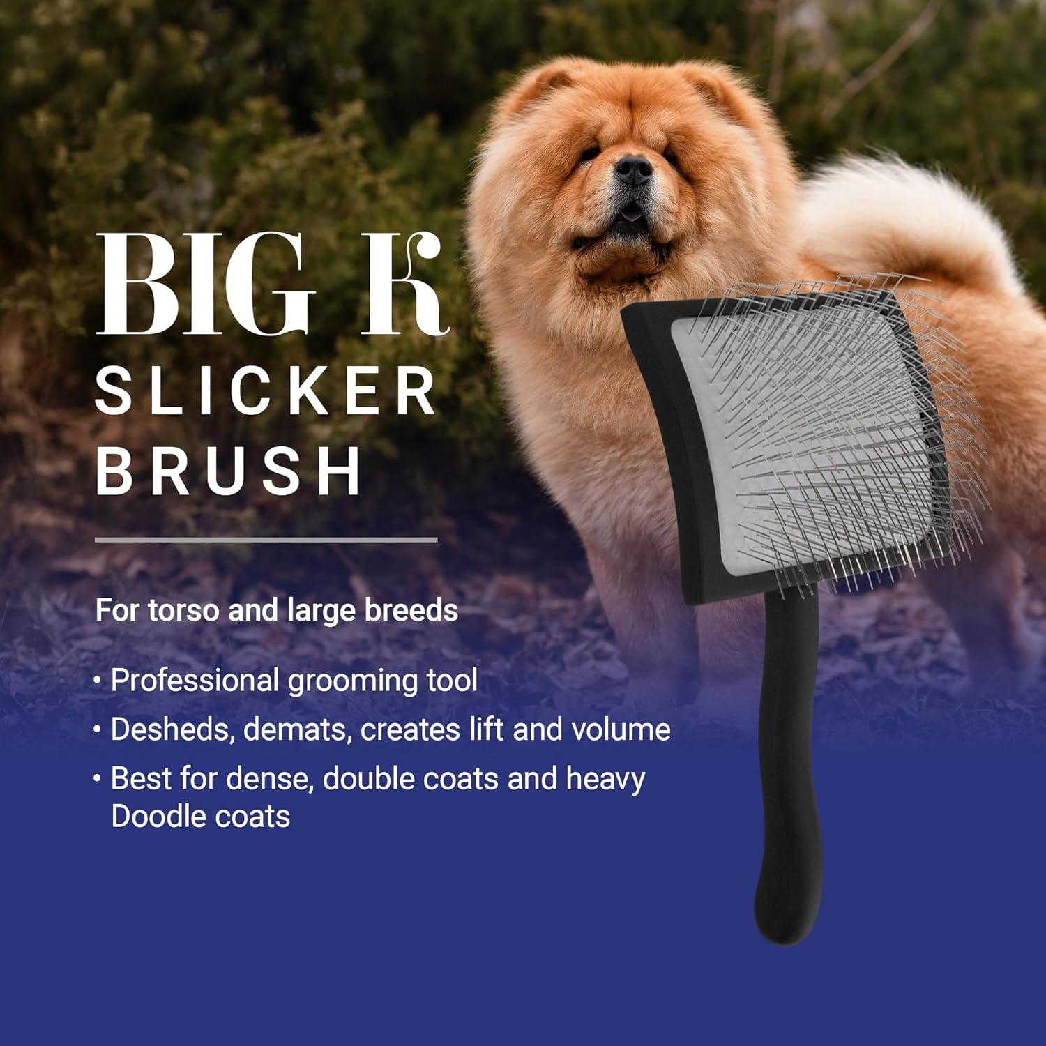 image:imageChris Christensen Big G Dog Slicker Brush Groom Like a Professional Fluff Detangle Style Saves Time Energy Made in Germany Coral MediumBlack