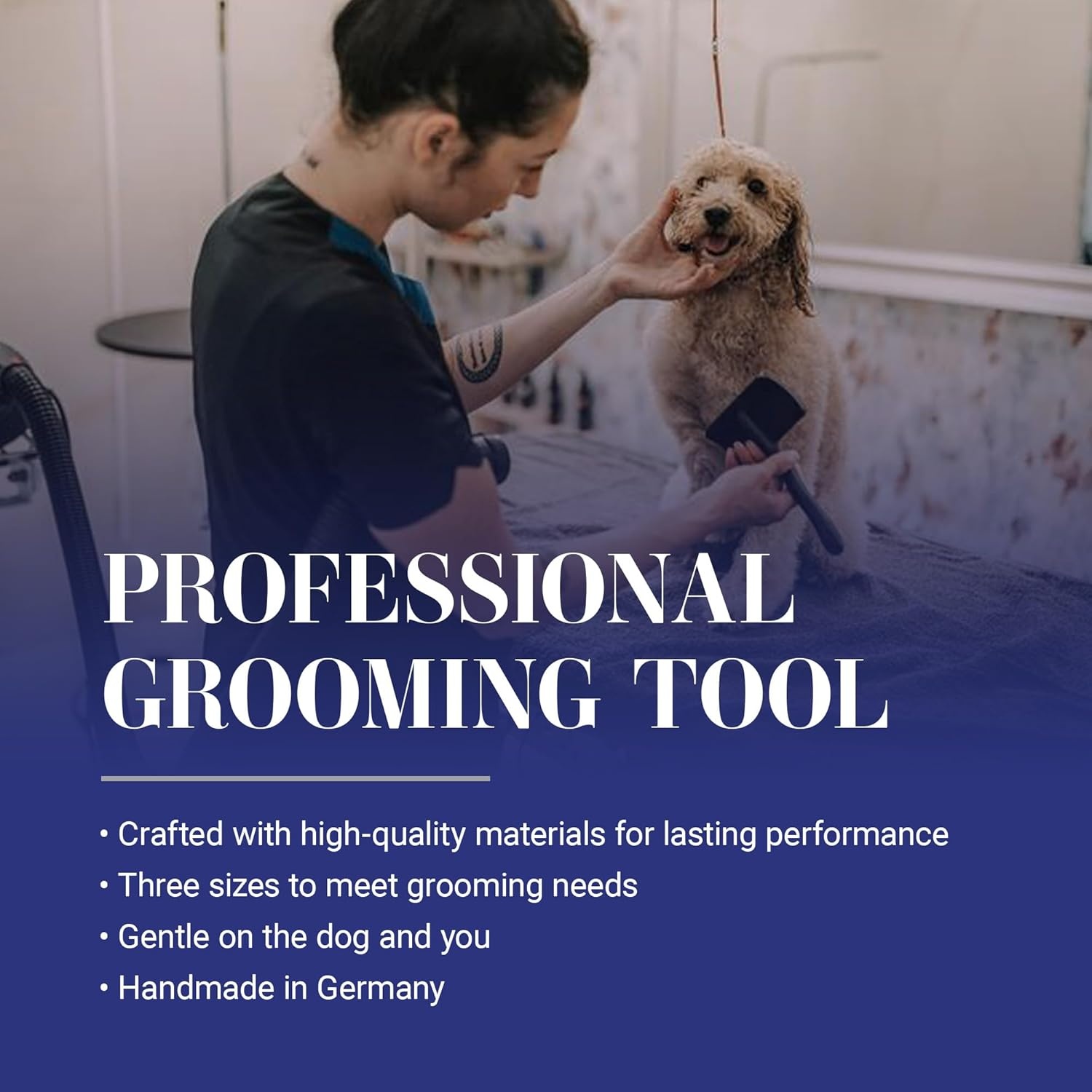 image:imageChris Christensen Big G Dog Slicker Brush Groom Like a Professional Fluff Detangle Style Saves Time Energy Made in Germany Coral MediumBlack