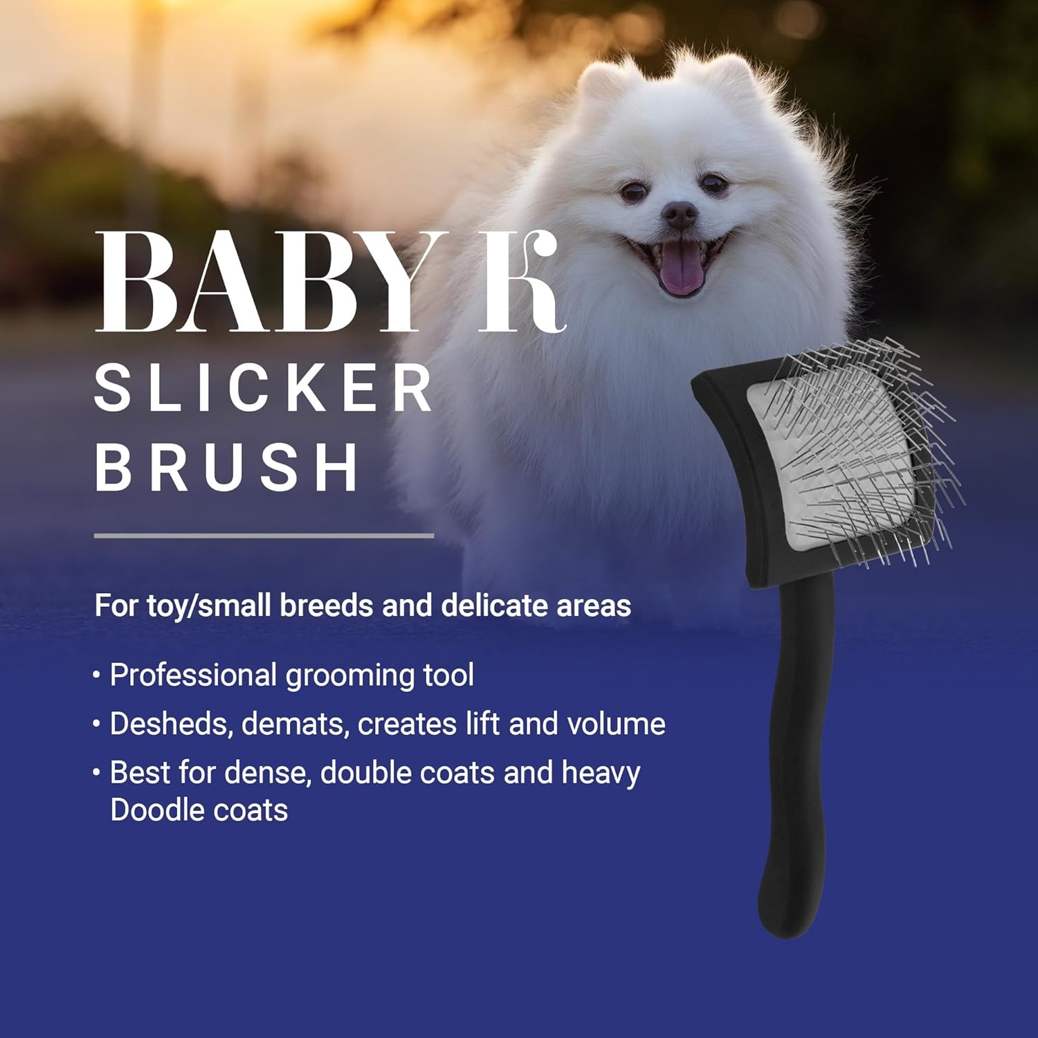 image:imageChris Christensen Big G Dog Slicker Brush Groom Like a Professional Fluff Detangle Style Saves Time Energy Made in Germany Coral MediumBlack