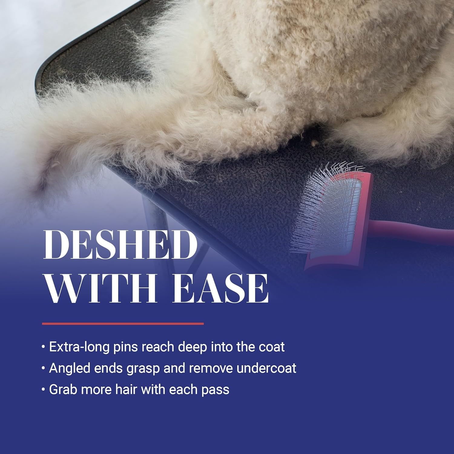 image:imageChris Christensen Big G Dog Slicker Brush Groom Like a Professional Fluff Detangle Style Saves Time Energy Made in Germany Coral MediumCoral