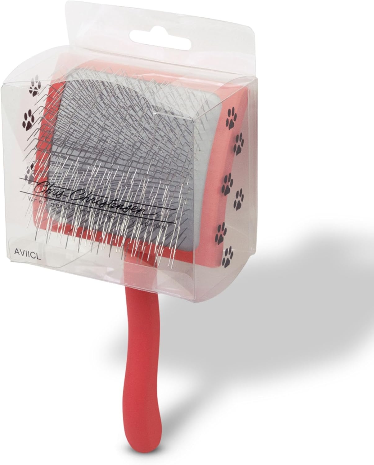 image:imageChris Christensen Big G Dog Slicker Brush Groom Like a Professional Fluff Detangle Style Saves Time Energy Made in Germany Coral MediumCoral