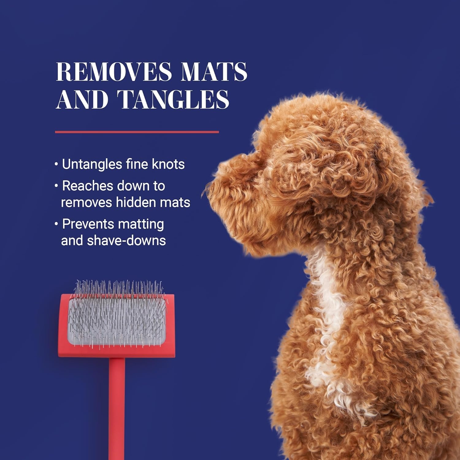 image:imageChris Christensen Big G Dog Slicker Brush Groom Like a Professional Fluff Detangle Style Saves Time Energy Made in Germany Coral MediumCoral