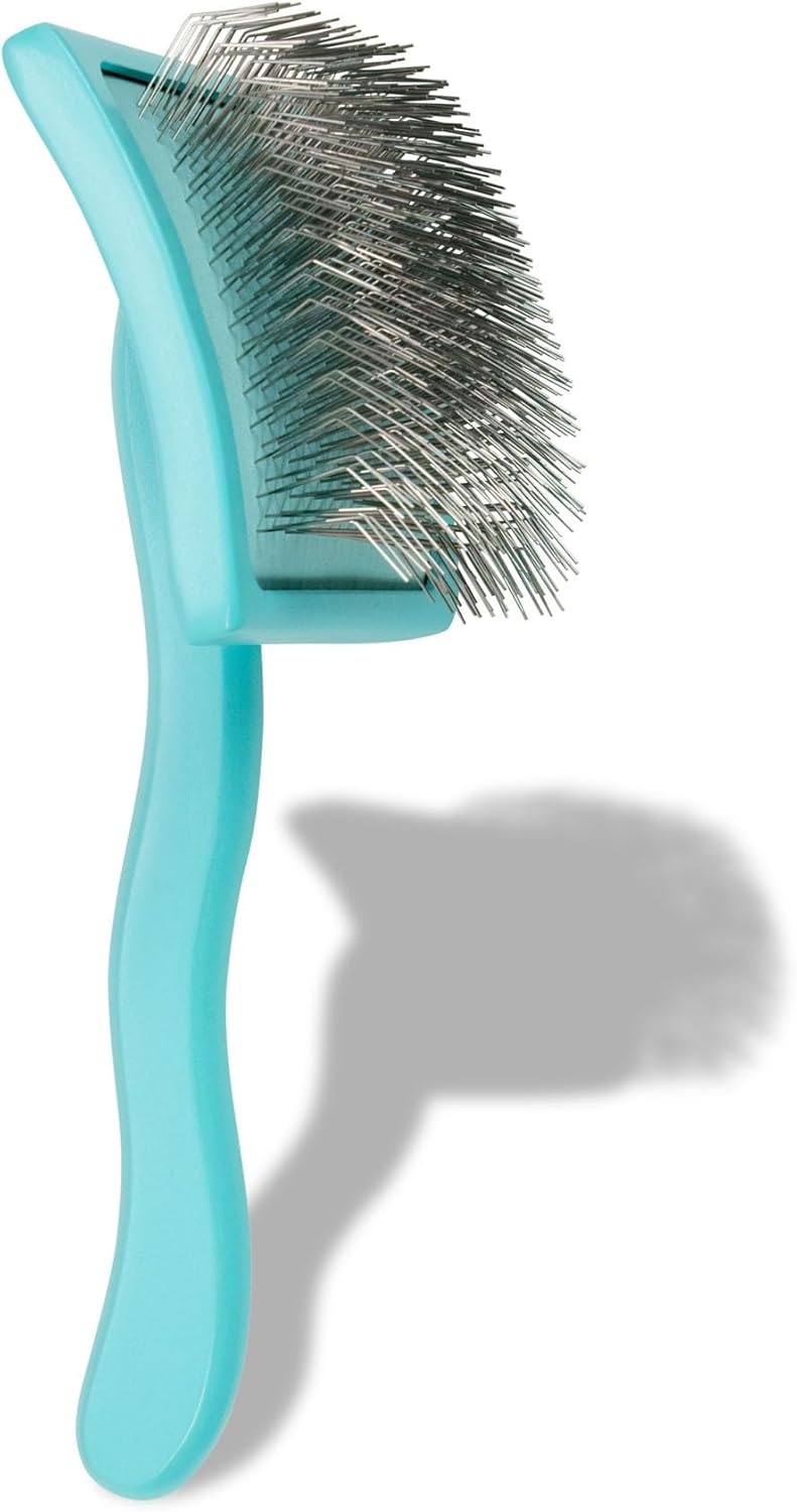 image:imageChris Christensen Big G Dog Slicker Brush Groom Like a Professional Fluff Detangle Style Saves Time Energy Made in Germany Coral MediumTeal
