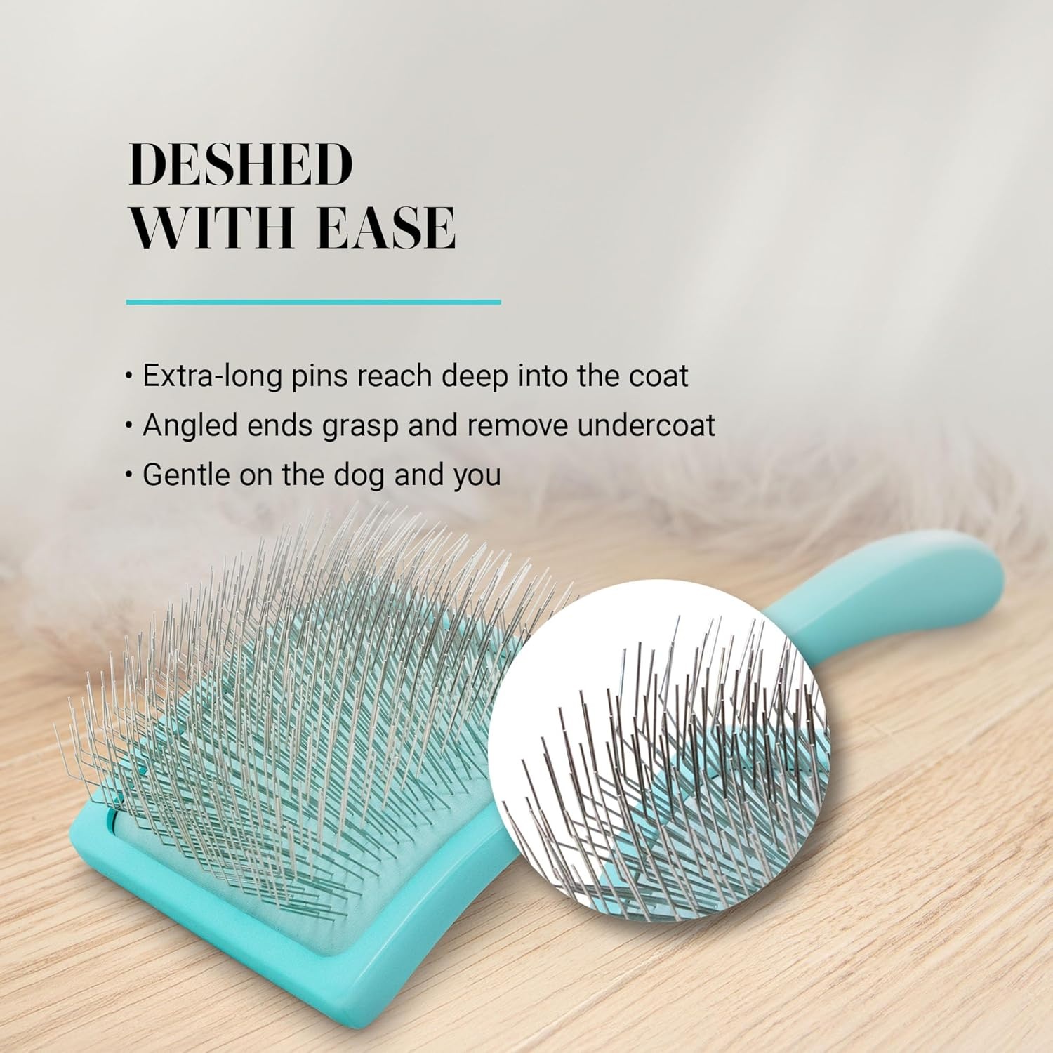 image:imageChris Christensen Big G Dog Slicker Brush Groom Like a Professional Fluff Detangle Style Saves Time Energy Made in Germany Coral MediumTeal