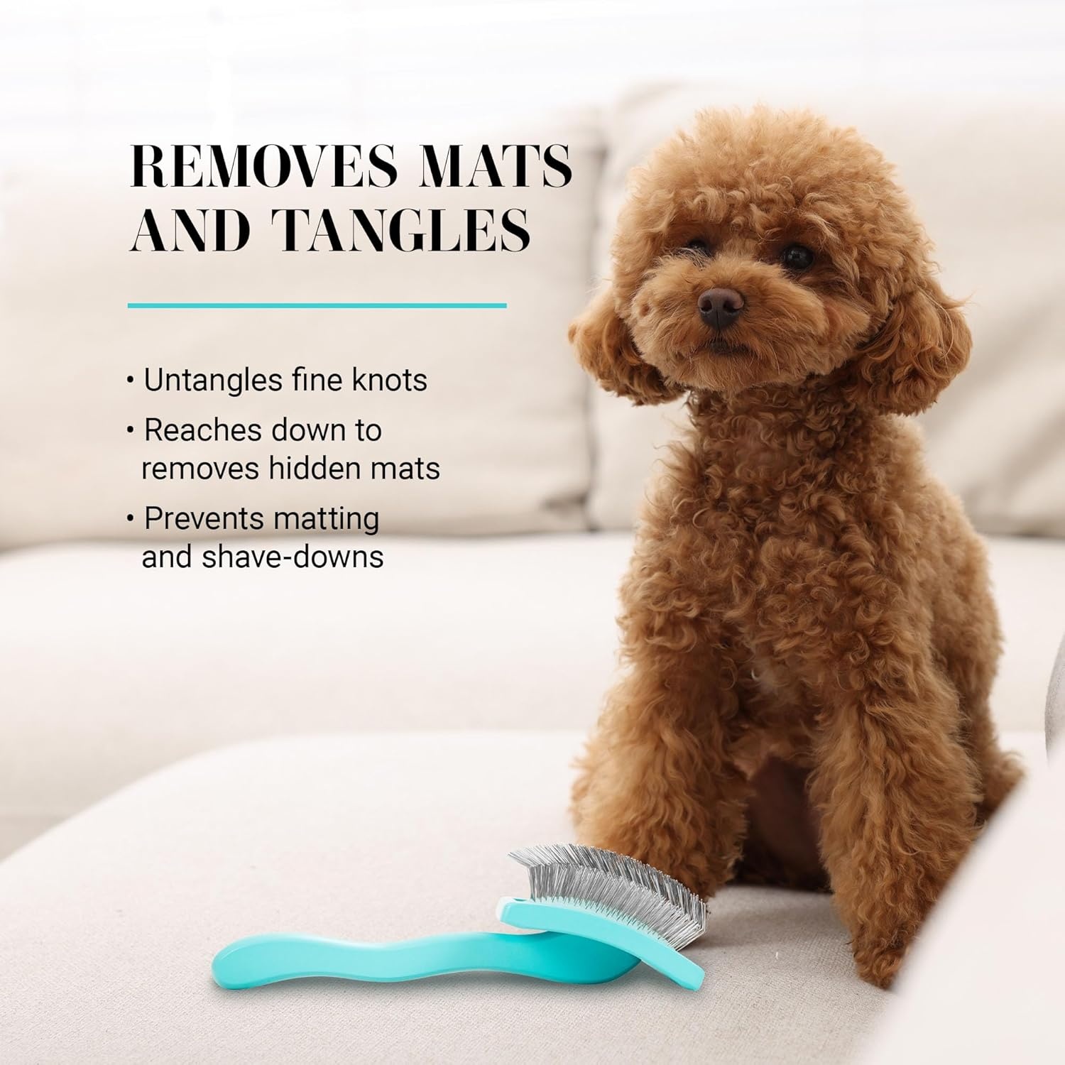 image:imageChris Christensen Big G Dog Slicker Brush Groom Like a Professional Fluff Detangle Style Saves Time Energy Made in Germany Coral MediumTeal