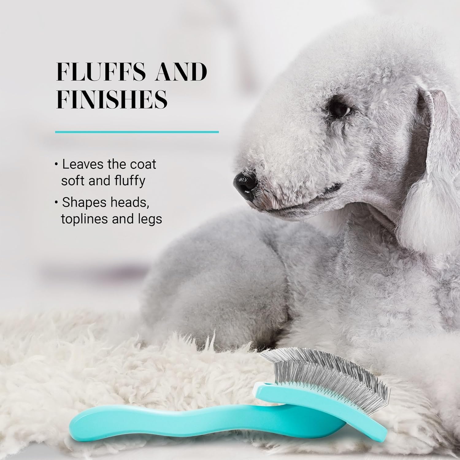 image:imageChris Christensen Big G Dog Slicker Brush Groom Like a Professional Fluff Detangle Style Saves Time Energy Made in Germany Coral MediumTeal