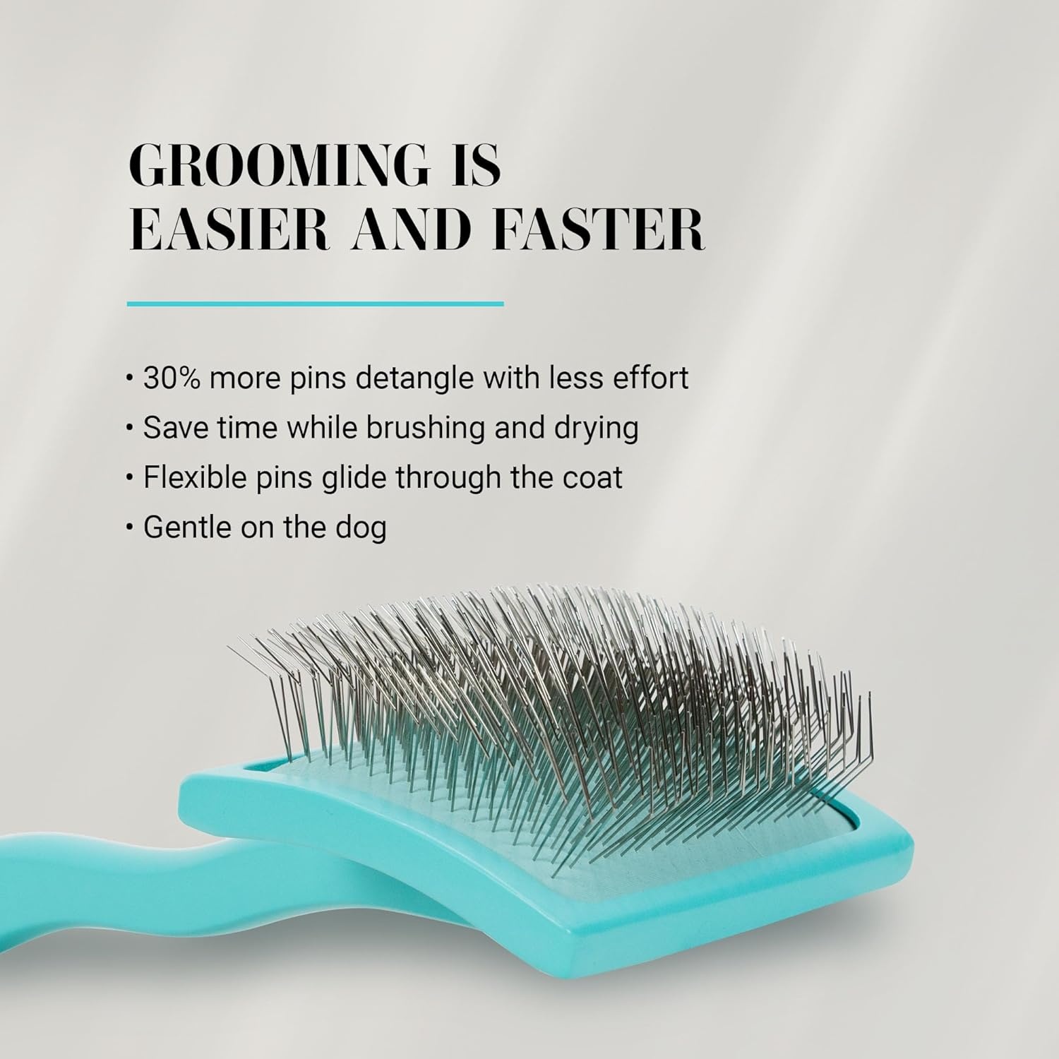 image:imageChris Christensen Big G Dog Slicker Brush Groom Like a Professional Fluff Detangle Style Saves Time Energy Made in Germany Coral MediumTeal