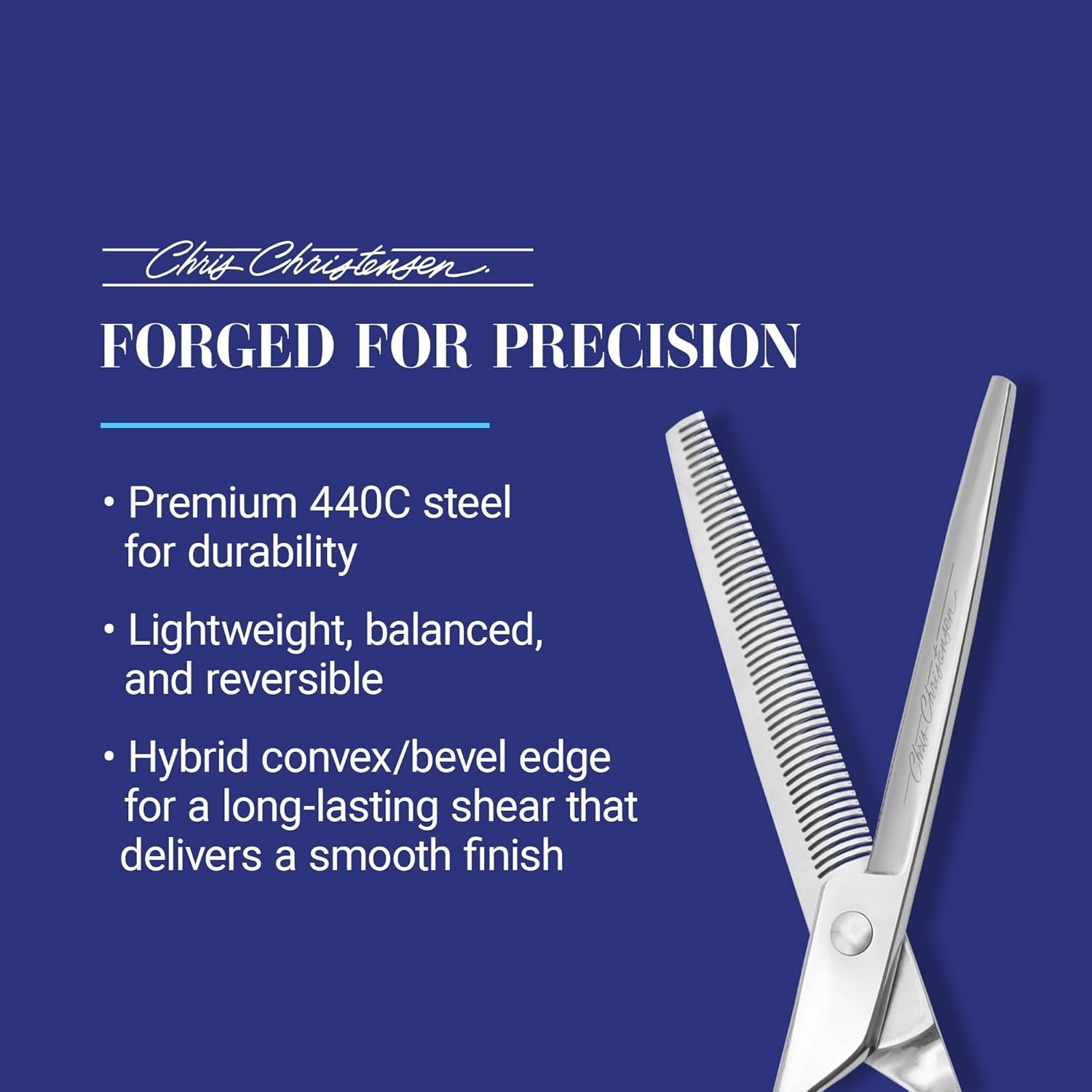 image:imageChris Christensen Classic Series Grooming Shears Full Set of Shears With Case Groom Like a Professional Any Skill Level Made From 440C Japanese Steel7 inch Thinner