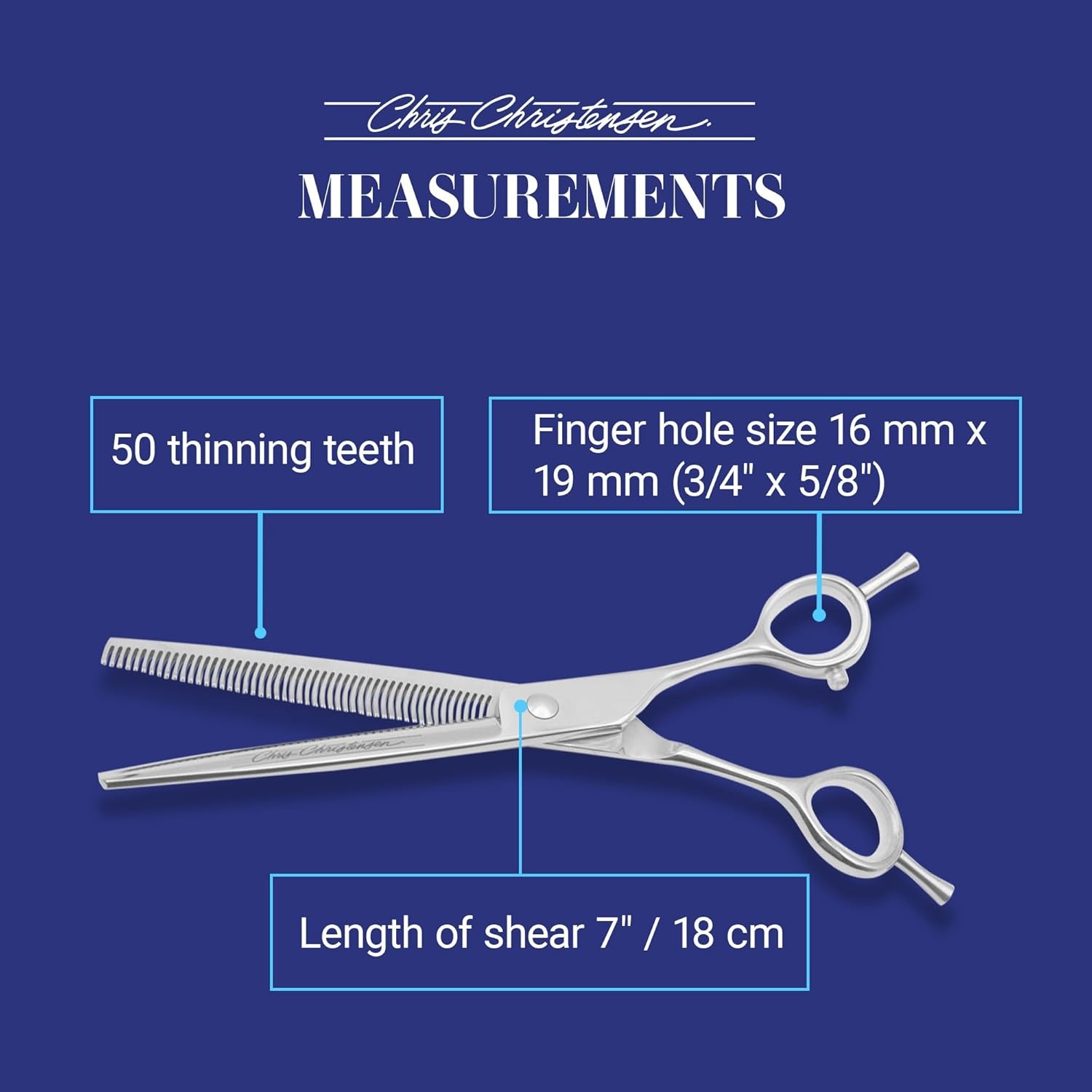 image:imageChris Christensen Classic Series Grooming Shears Full Set of Shears With Case Groom Like a Professional Any Skill Level Made From 440C Japanese Steel7 inch Thinner