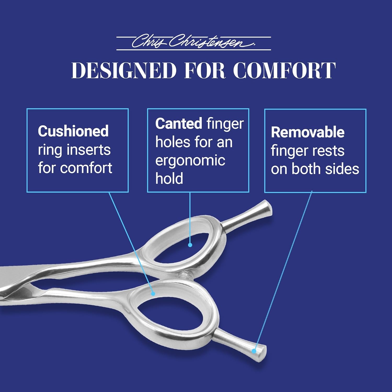 image:imageChris Christensen Classic Series Grooming Shears Full Set of Shears With Case Groom Like a Professional Any Skill Level Made From 440C Japanese Steel8 inch Straight