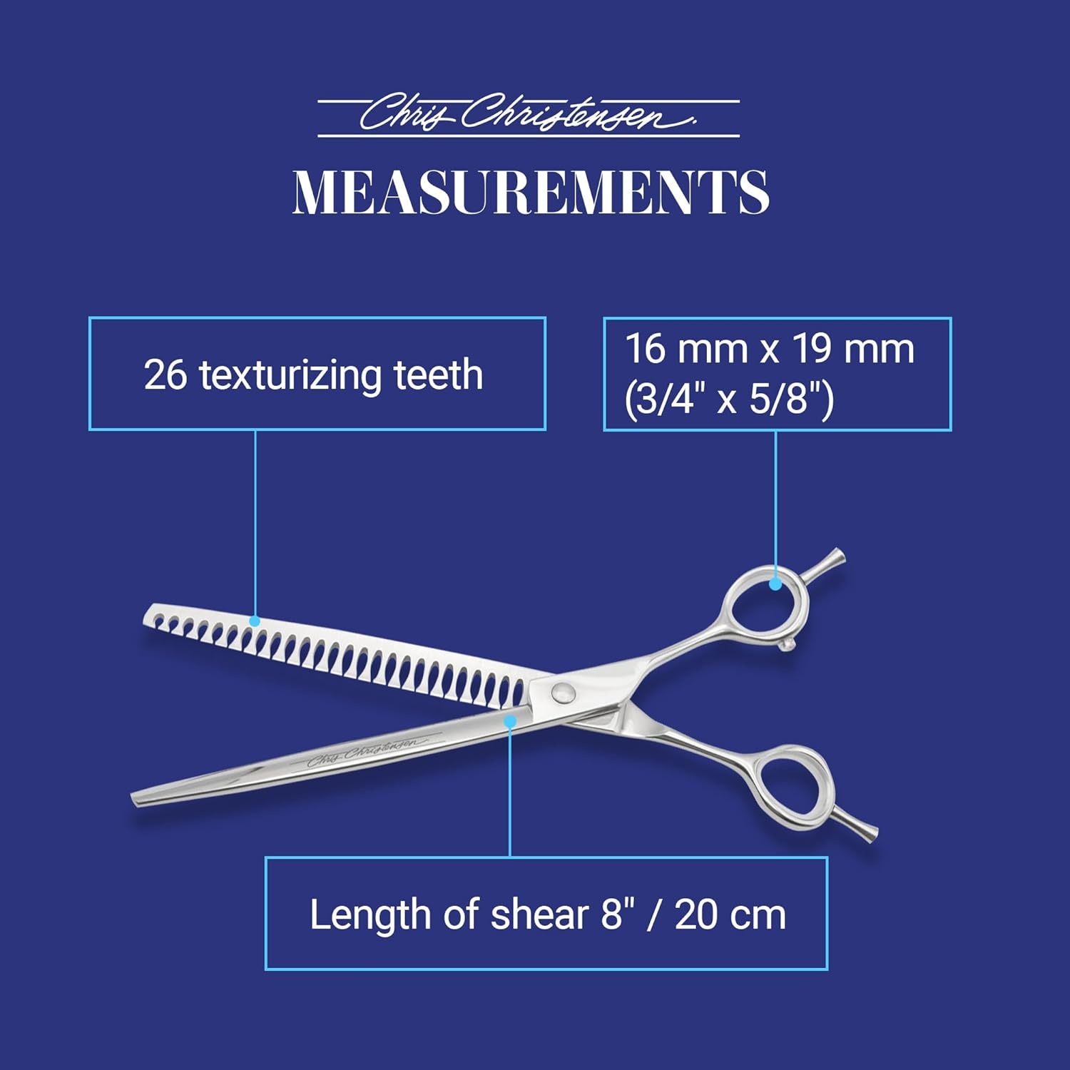 image:imageChris Christensen Classic Series Grooming Shears Full Set of Shears With Case Groom Like a Professional Any Skill Level Made From 440C Japanese Steel85 inch Chunky Blender