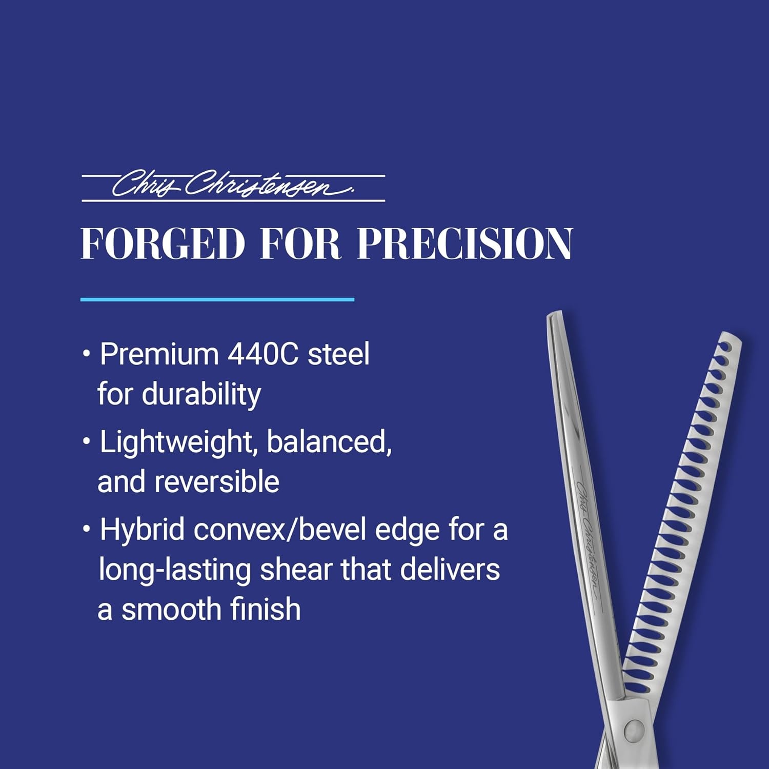 image:imageChris Christensen Classic Series Grooming Shears Full Set of Shears With Case Groom Like a Professional Any Skill Level Made From 440C Japanese Steel85 inch Chunky Blender