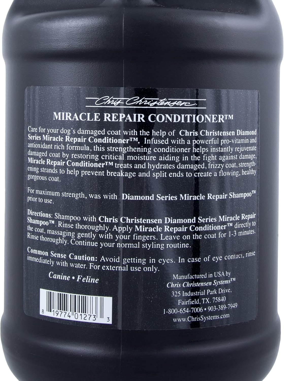 image:imageChris Christensen Diamond Series Miracle Repair Dog Conditioner Groom Like a Professional ProVitamin Formula Provides Maximum Moisture Use on Both Dogs and Cats Made in USA 16 oz128 oz