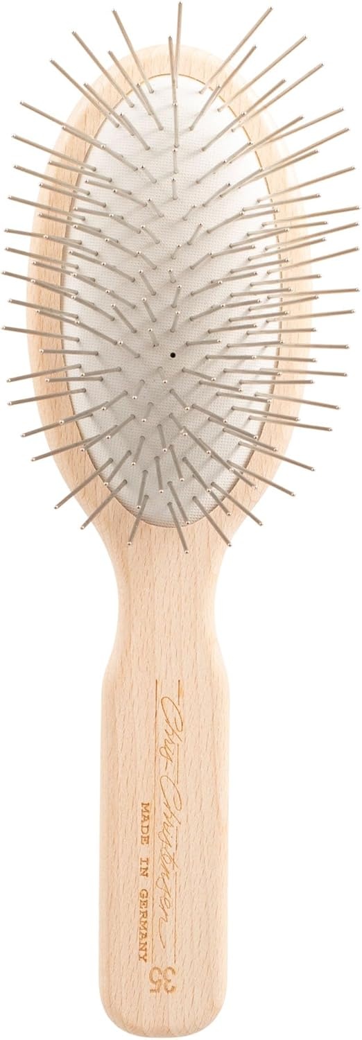 image:imageChris Christensen Dog Brush 575 x 125 Little Wonder Pin Brush 20mm Original Series Groom Like a Professional Stainless Steel Pins Lightweight Beech Wood Body Ground and Polished TipsBrown