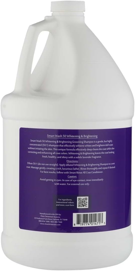 image:imageChris Christensen SmartWash50 Whitening amp Brightening Ultra Concentrated Dog Shampoo Makes up to 50 Bottles Groom Like a Professional Lavender Fragrance Made in USA 16 oz128 OZ
