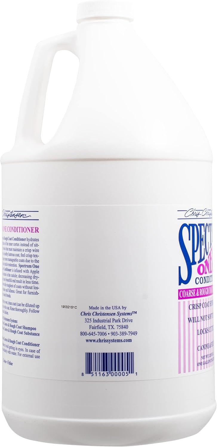 image:imageChris Christensen Spectrum One Dog Conditioner Coarse and Rough Coat Groom Like a Professional Repairs and Protects Maintains Inner Cortex Hydration Made in the USA 16 oz128 oz