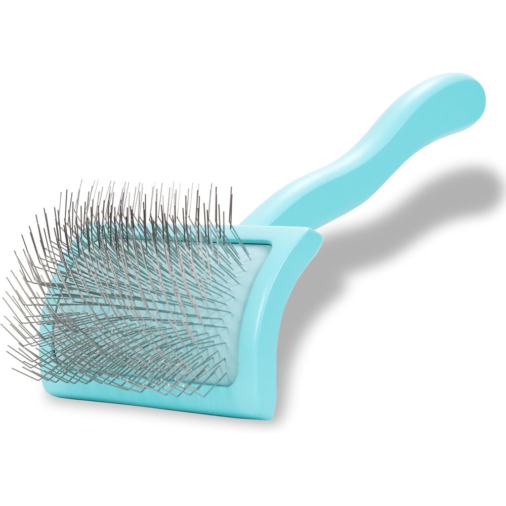 image:imageChris Christensen Big G Dog Slicker Brush Groom Like a Professional Fluff Detangle Style Saves Time Energy Made in Germany Coral MediumTeal