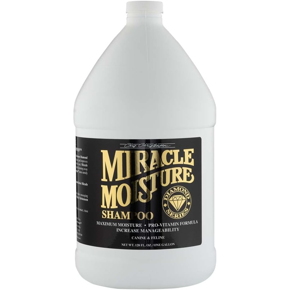 image:imageChris Christensen Diamond Series Miracle Moisture Dog Shampoo Groom Like a Professional ProVitamin Formula Provides Maximum Moisture Use on Both Dogs and Cats Made in the USA 16 ozGallon