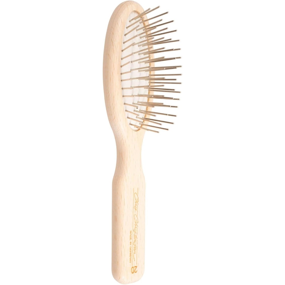 image:imageChris Christensen Dog Brush 575 x 125 Little Wonder Pin Brush 20mm Original Series Groom Like a Professional Stainless Steel Pins Lightweight Beech Wood Body Ground and Polished TipsBrown