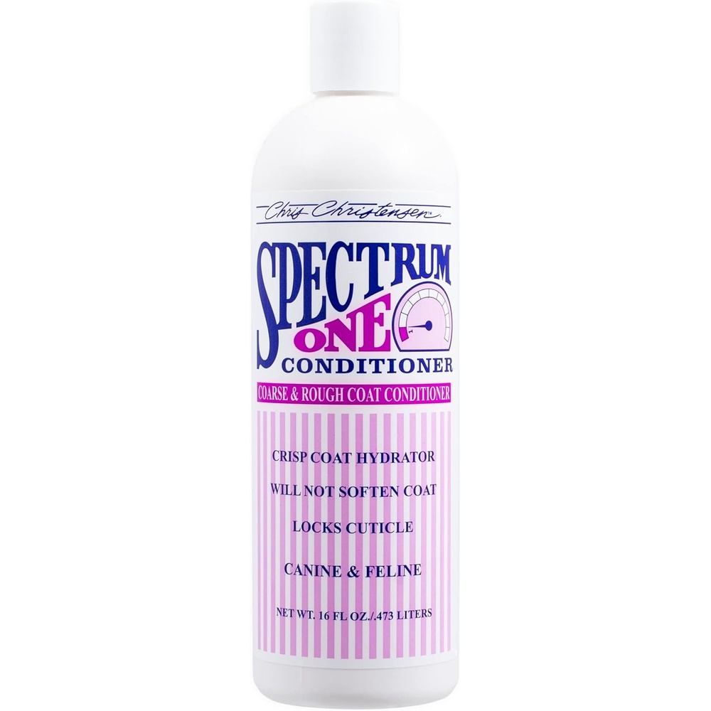 image:imageChris Christensen Spectrum One Dog Conditioner Coarse and Rough Coat Groom Like a Professional Repairs and Protects Maintains Inner Cortex Hydration Made in the USA 16 oz16 oz