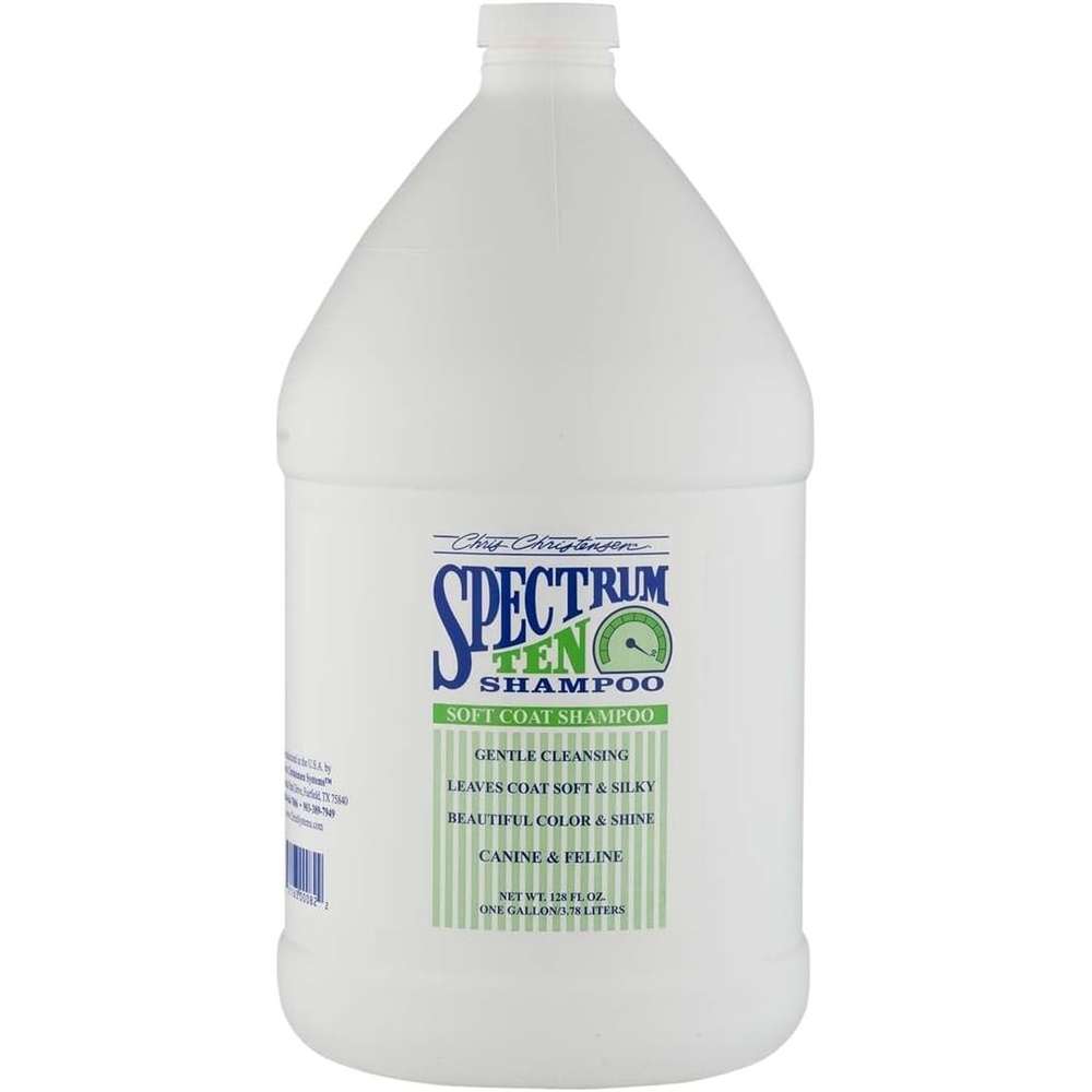 image:imageChris Christensen Spectrum Ten Dog Shampoo Groom Like a Professional Gentle Cleansing Gorgeous Shine Made in USA 473mlGallon