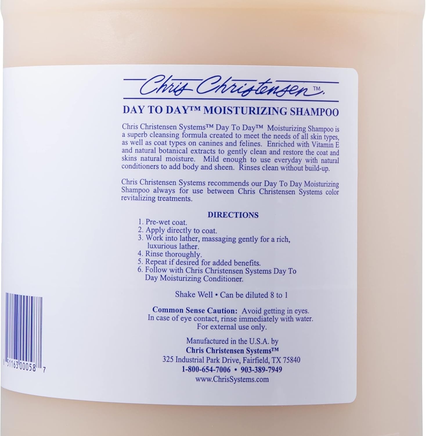 image:imageChris Christensen Day to Day Ultra Concentrated Dog Shampoo Makes up to 8 Bottles Groom Like a Professional Moisturizing All Coat Types for Daily Use Made in USA 16ozGallon