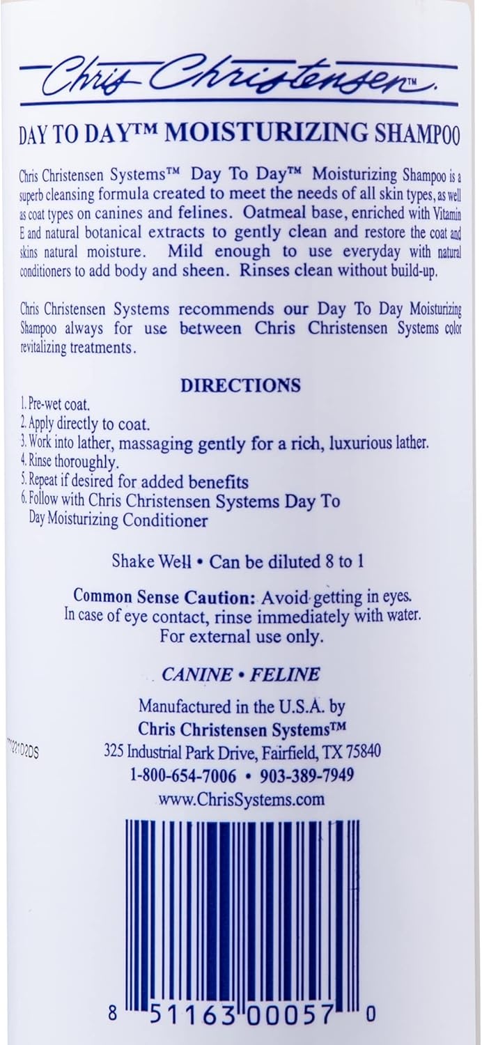 image:imageChris Christensen Day to Day Ultra Concentrated Dog Shampoo Makes up to 8 Bottles Groom Like a Professional Moisturizing All Coat Types for Daily Use Made in USA 16oz16 oz