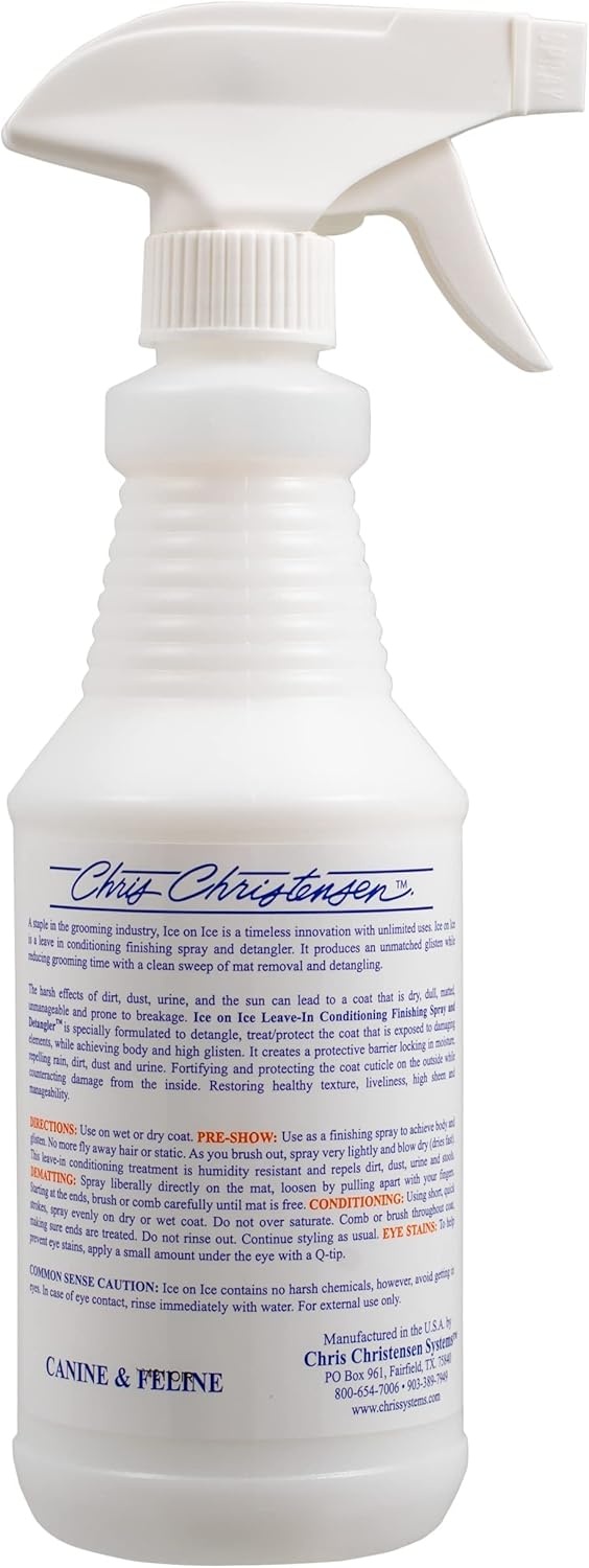 image:imageChris Christensen Detangle and Finishing Bundle Ice on Ice Detangler Adds Elasticity amp Strength Mark III Slicker Brush with Stainless Steel Pins