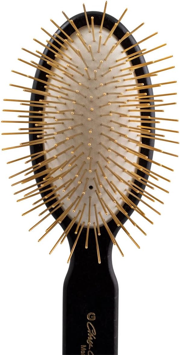 image:imageChris Christensen Detangle and Finishing Spray Dog Brush Bundle Ice on Ice Detangler amp Finishing Spray Adds Elasticity amp Strength 35mm Oval Gold Series Pin Brush Gold Platted Pins
