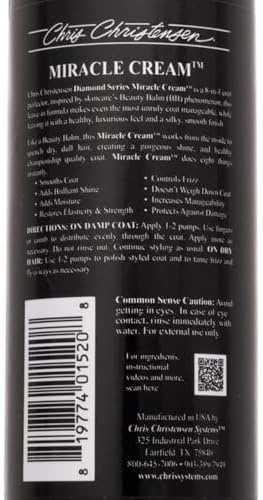 image:imageChris Christensen Diamond Series Miracle Cream 8 in 1 Coat Protector Groom Like a Professional Adds Moisture Smooth Coat and Controls Fizz Made in USA 4 oz