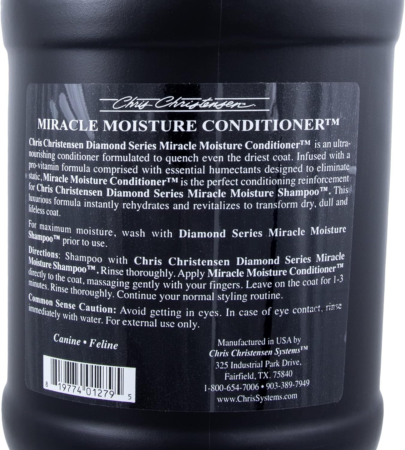 image:imageChris Christensen Diamond Series Miracle Moisture Dog Conditioner Groom Like a Professional ProVitamin Formula Provides Maximum Moisture Use on Both Dogs and Cats Made in USA 16 ozGallon