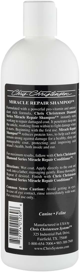 image:imageChris Christensen Diamond Series Miracle Repair Dog Shampoo Groom Like a Professional ProVitamin Formula Made in The USA 16 oz16 oz