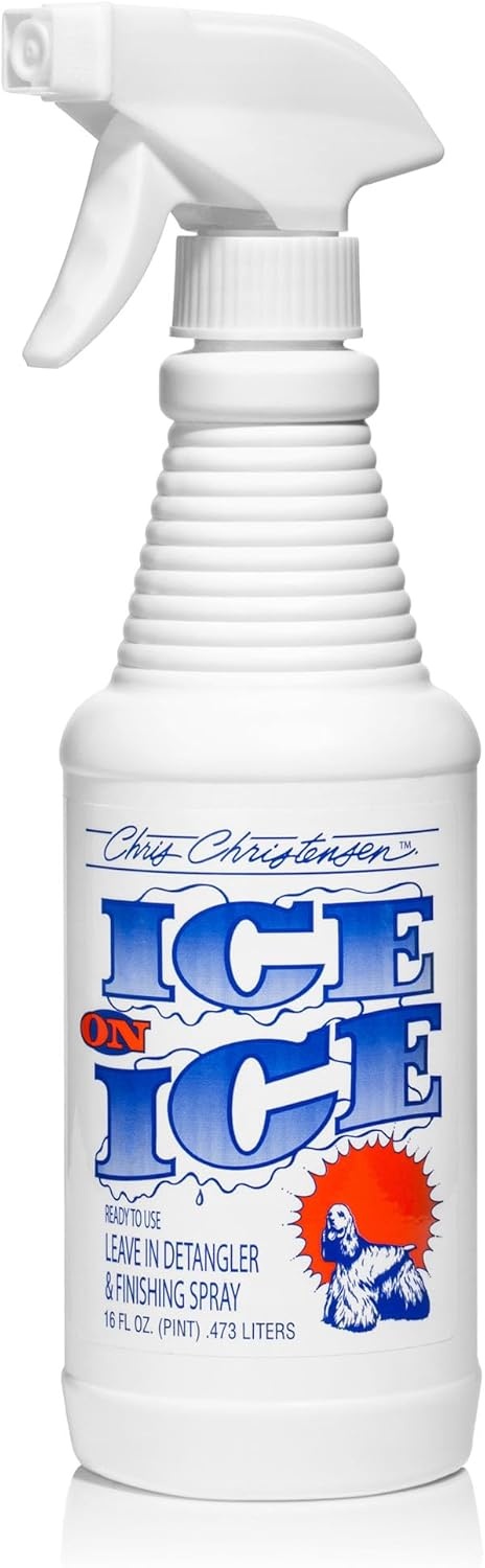 image:imageChris Christensen Ice on Ice Family 16 oz Bundle Ice on Ice Detangling Shampoo Detangling Conditioner DetanglingFinishing Spray Groom Like a Professional Made in USA
