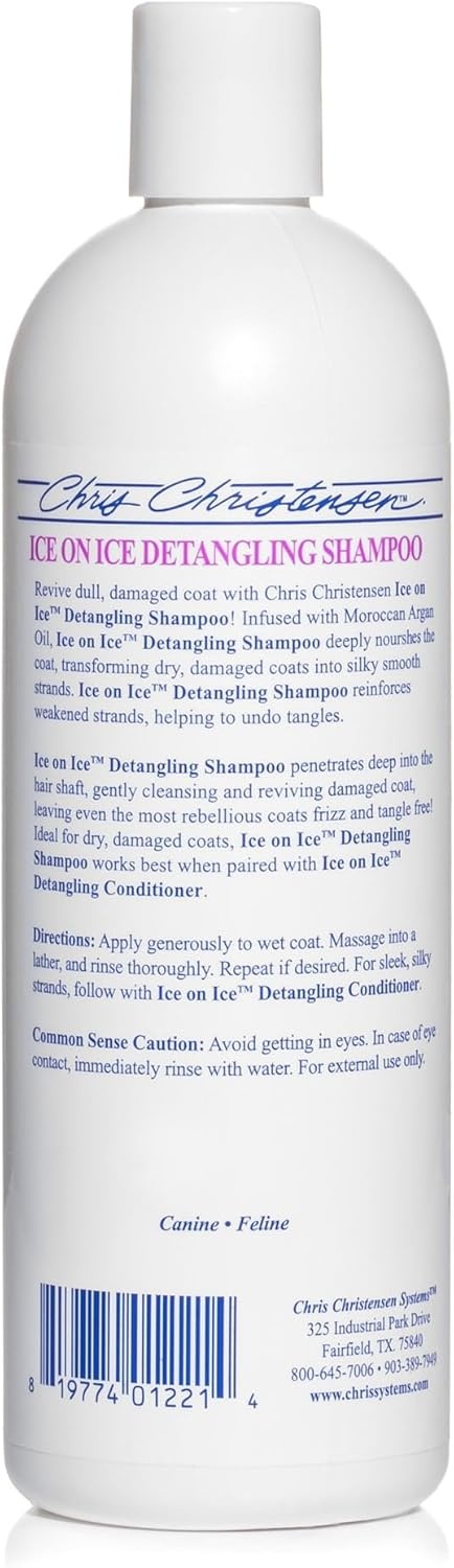 image:imageChris Christensen Ice on Ice Strengthening Dog Shampoo Groom Like Professional Revives Dry Damaged Coats amp Strands All Coat Types Made in USA 16oz16oz