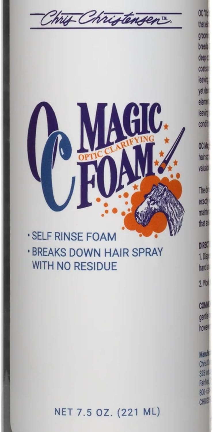 image:imageChris Christensen OC Magic Foam Self Rinse Dog Shampoo Removes Hair Spray Chalk Heavy Products for Wire Coat Dogs and Delicate Soft Coated Dogs Groom Like a Professional 75 oz75oz