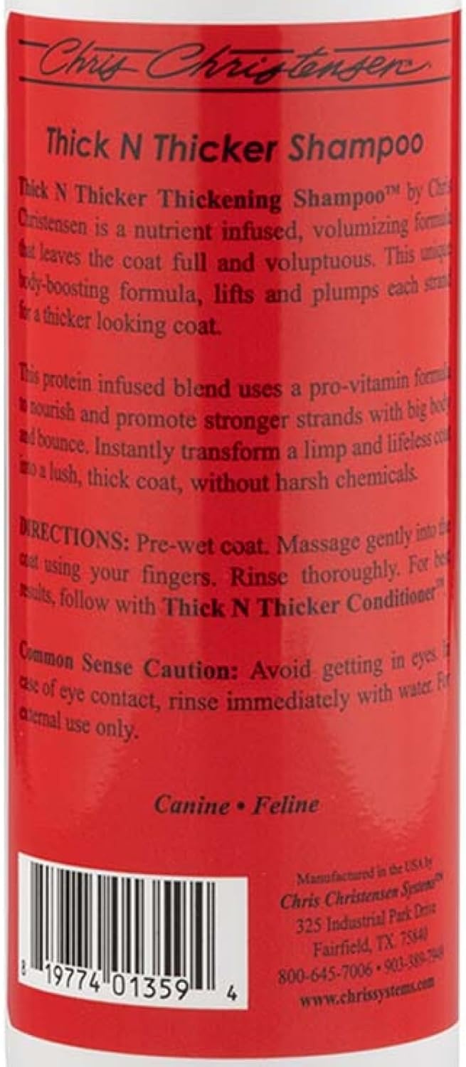 image:imageChris Christensen Pet Shampoo 16 oz Thick N Thicker Thickening Shampoo Groom Like a Professional ProVitamin Formula Nutrient and Protein Infused Blend Made in The USA16 oz