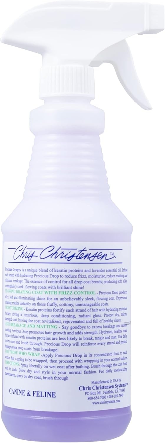 image:imageChris Christensen Precious Drop Ready to Use Conditioner Dog Conditioner Groom Like a Professional Reduces Frizz amp Matting Eliminates Breakage All Coat Types Made in USA 16 oz