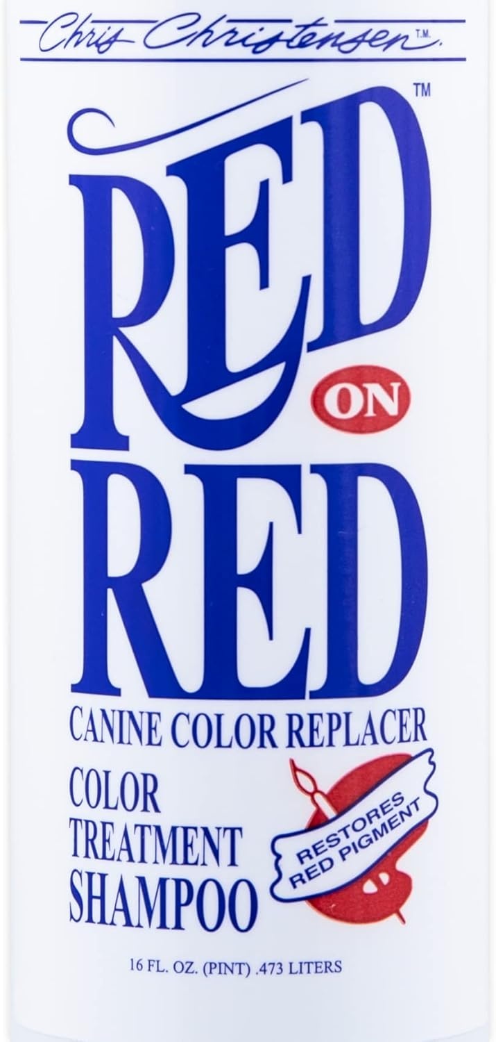 image:imageChris Christensen Red on Red Color Treatment Dog Shampoo Groom Like a Professional Restore Color Pigment Not a Dye 16oz