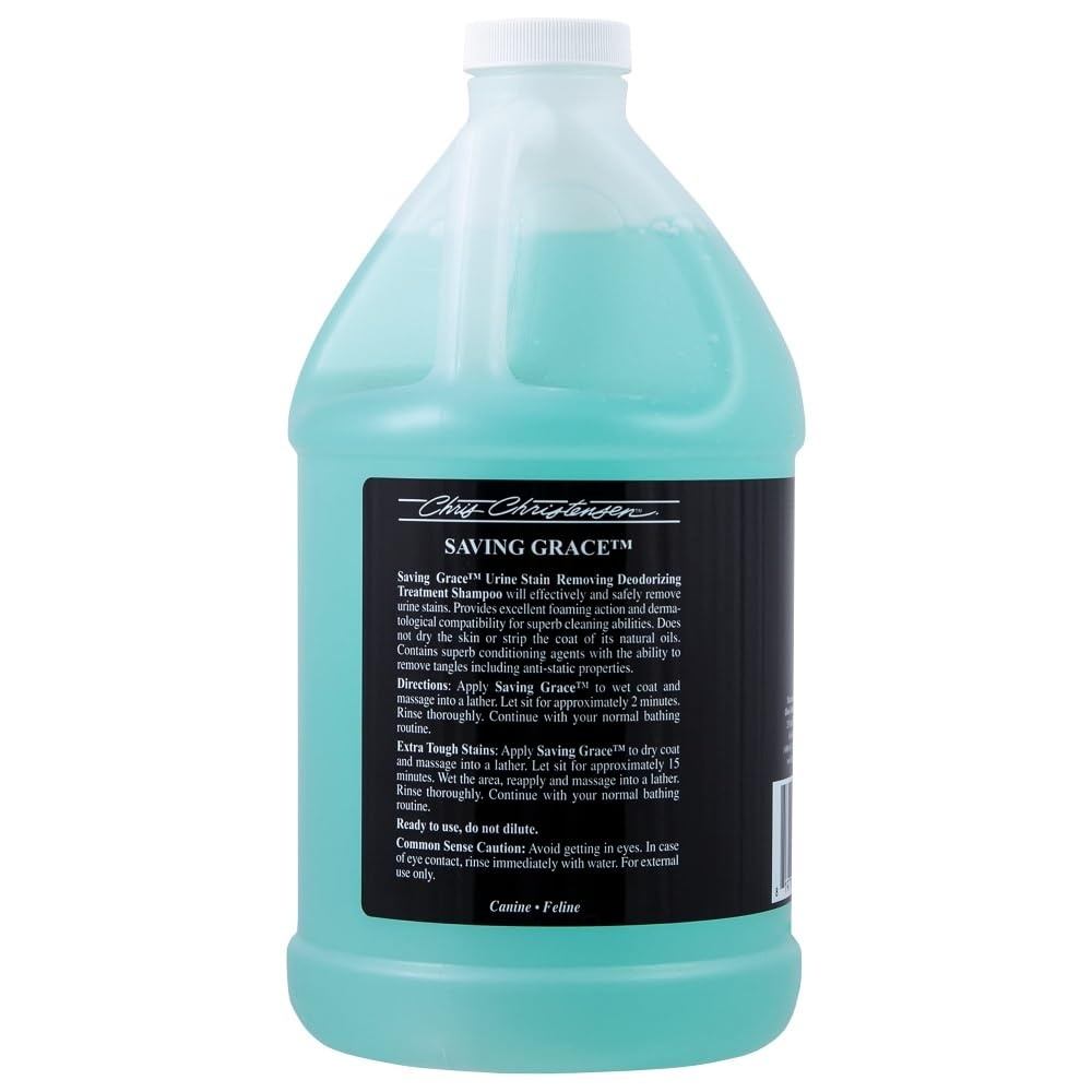 image:imageChris Christensen Saving Grace Canine Treatment Shampoo Dog Shampoo Groom Like a Professional Urine Stain Remover Deodorizing Shampoo All Coat Types Made in USA 16 oz64 oz