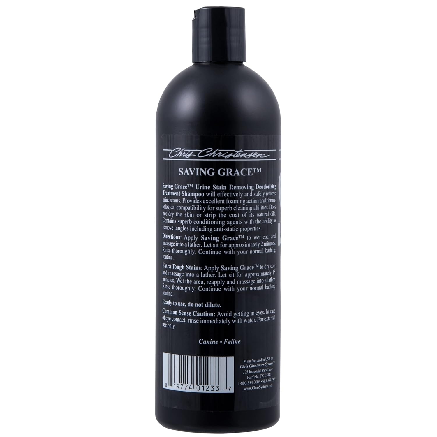 image:imageChris Christensen Saving Grace Canine Treatment Shampoo Dog Shampoo Groom Like a Professional Urine Stain Remover Deodorizing Shampoo All Coat Types Made in USA 16 oz16 Ounce