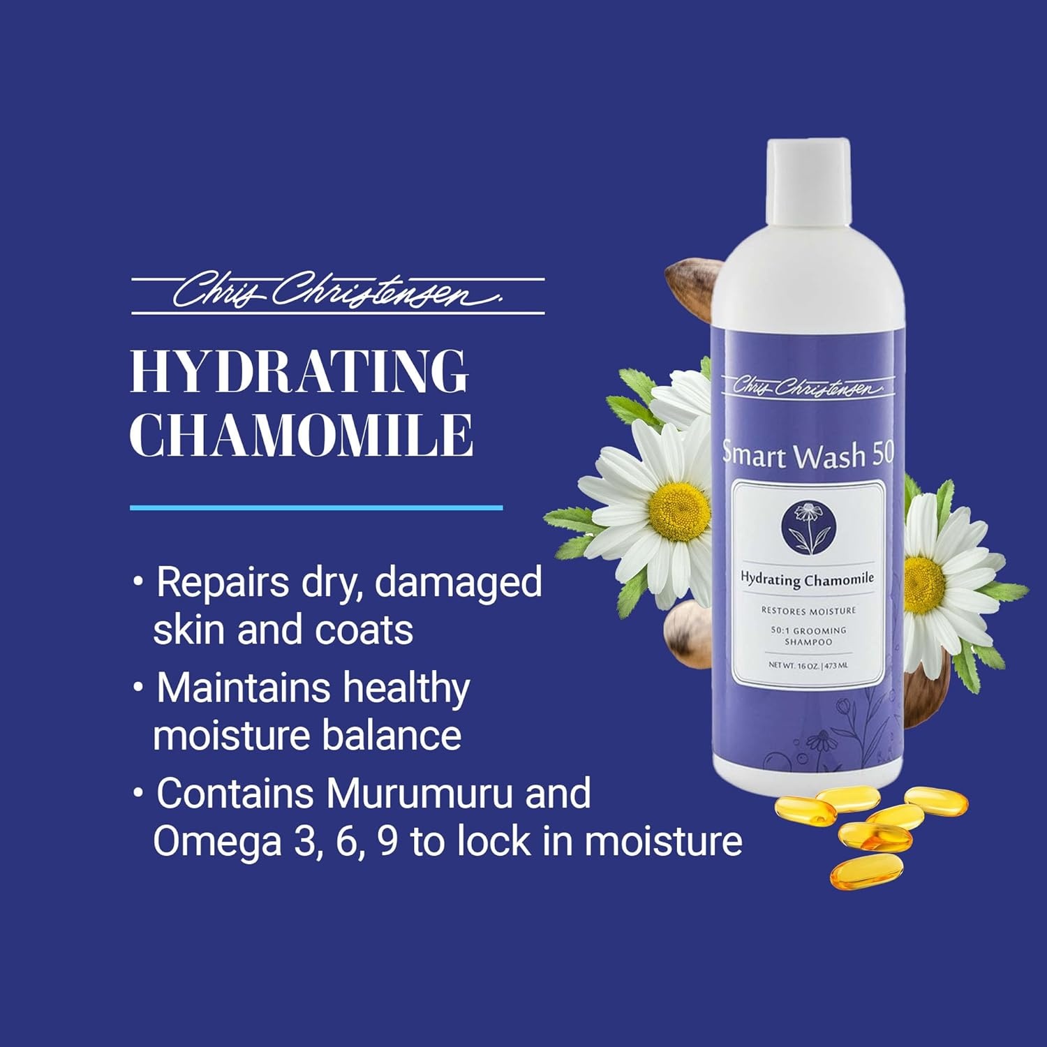 image:imageChris Christensen Smartwash50 Hydrating Blend Ultra Concentrated Dog Shampoo Makes Up to 50 Bottles Groom Like A Professional Delightfully Fragranced Suitable for All Coats Made in USA 16 OzHydrating Blend 16 Oz
